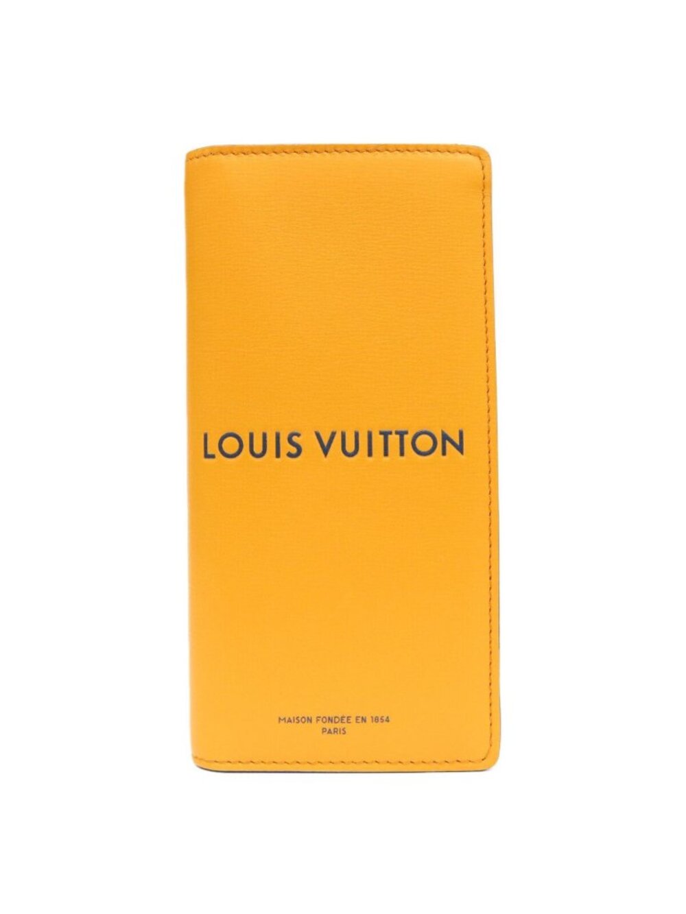 Louis Vuitton LV Packaging Cowhide Leather Saffron Orange Portefeuille Brazza